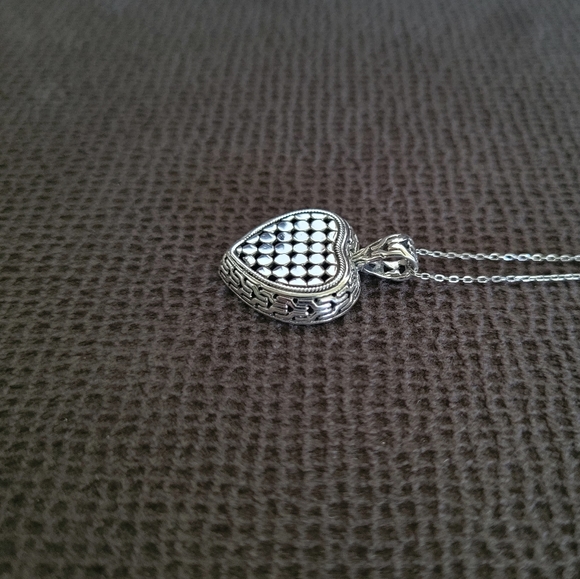 willowbird🪶 Silver🤍 Dotted Heart❤ Pendant Necklace - NWT - Picture 5 of 16